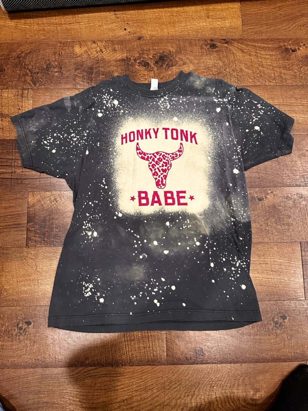 Bleached Wash “Honky Tonk Babe” Graphic Tee